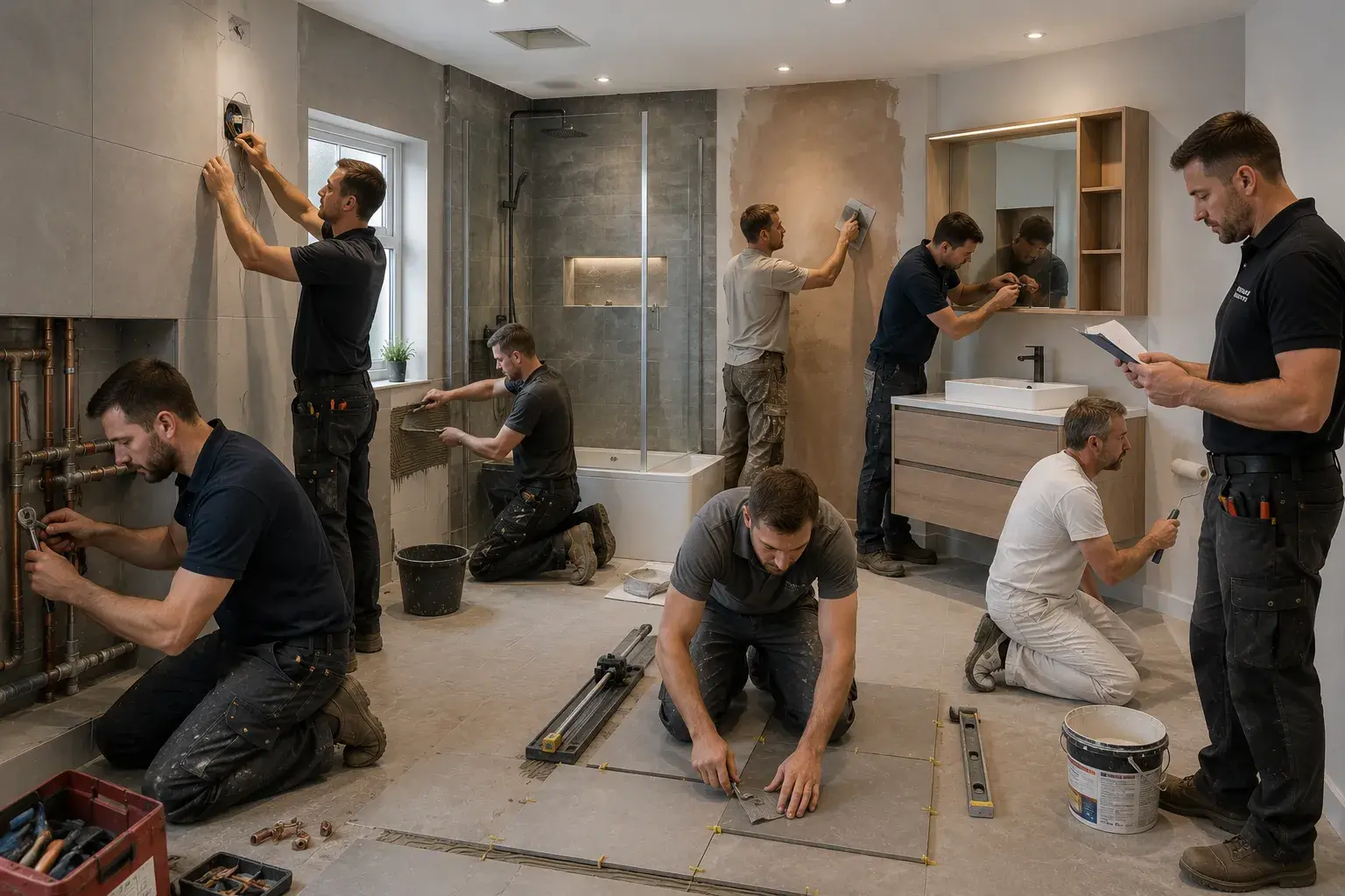 How Many Tradespeople Do You Need for a Full Bathroom Refit?