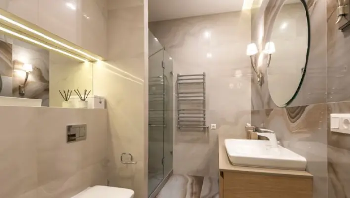 Supply only vs supply and bathroom materials comparison showing delivered bathroom inventory components side-by-side with trade fittings.
